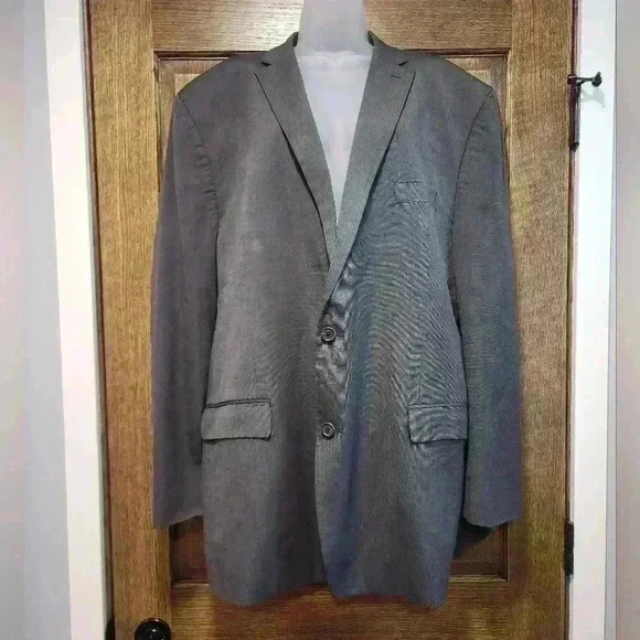 Michael Kors Mens Two Button GrayvBlazer Poly Blend Sport Jacket Size 50L - Picture 1 of 7